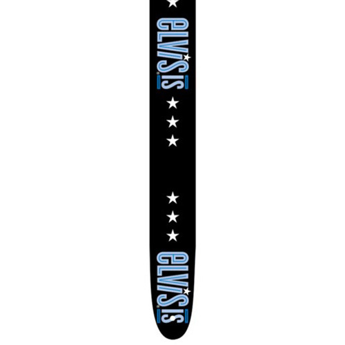 Perris 2.5" Elvis Licensed Leather Guitar Strap, Adjustable 44.5" to 53" Length, High-Res Imaging