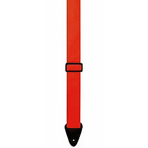 Perris 2" Red Poly Pro Guitar Strap with Black Leather Ends, Adjustable 39" to 58"