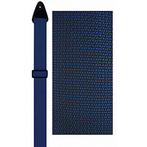 Perris 2" Navy Blue Poly Pro Guitar Strap with Black Leather Ends, Adjustable 39" to 58"