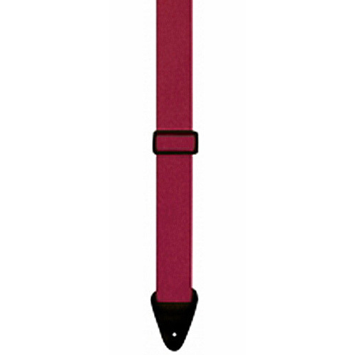 Perris 2" Burgundy Poly Pro Guitar Strap with Black Leather Ends, Adjustable 39" to 58"