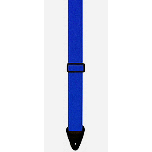 Perris 2" Royal Blue Poly Pro Guitar Strap with Black Leather Ends, Adjustable 39" to 58"