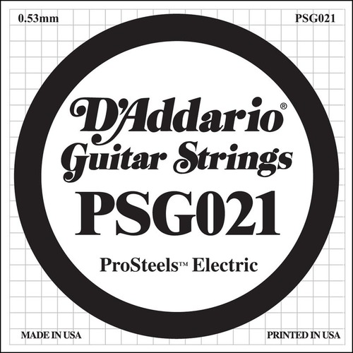 D'Addario PSG021 ProSteels Electric Guitar Single String, .021
