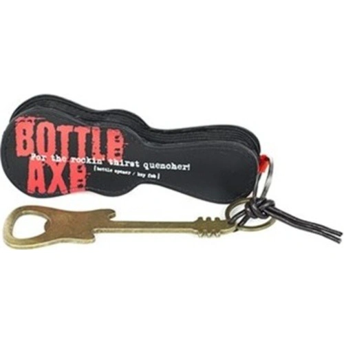 Bottle Axe Bottle Opener Key Fob Bronze with Gig Bag and Plectrum Pocket
