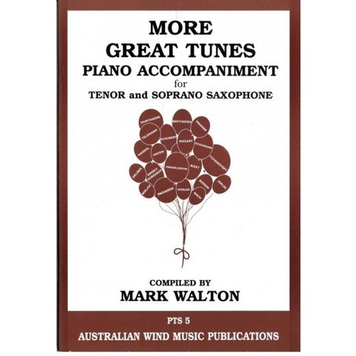 More Great Tunes Piano Accompaniment for Tenor Saxophone by Mark Walton