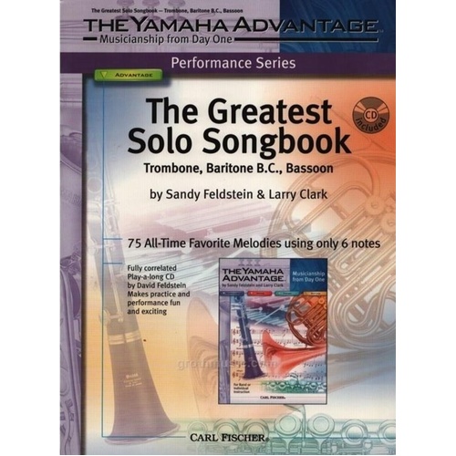 Greatest Solo Songbook - Trombone, Bassoon, Baritone Book with CD