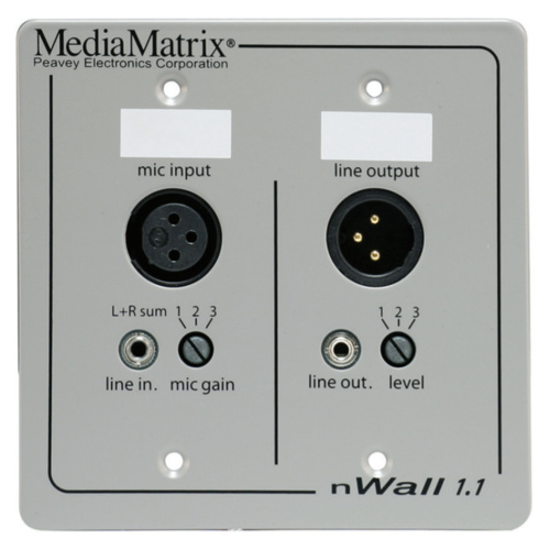 1-In-1-Out Cobranet Wall Panel NWALL1.1 Peavey - Media Matrix