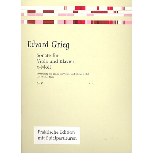 Grieg - Sonata C Min Op 45 Viola/Piano Arr Riebl (Softcover Book)