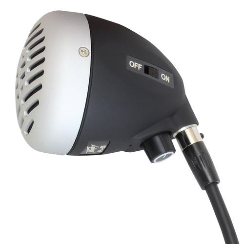 Peavey H-5 Harmonica Microphone with On/Off Switch and Volume Control - Black/Silver