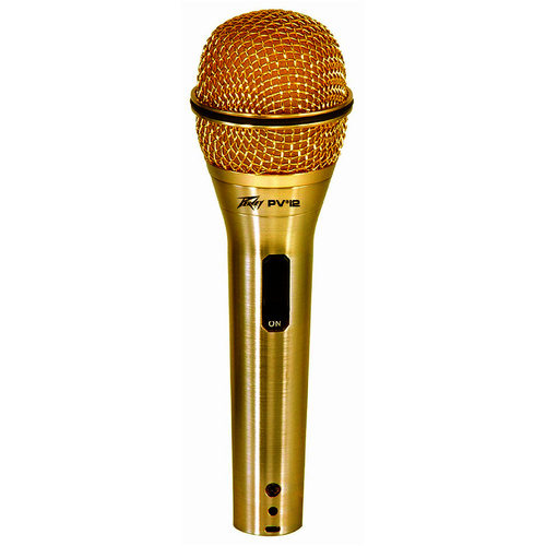 Peavey PVi2 Dynamic Cardioid Microphone in Gold with XLR Cable and Accessories
