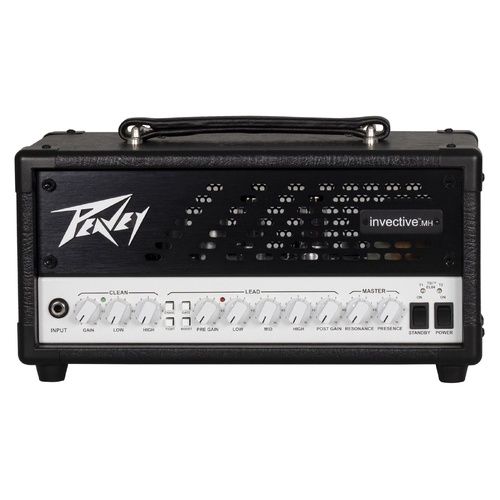 Peavey Invective MH Mini Guitar Amplifier Head 20-Watt, Electric Guitar Amp with EL84 & 12AX7 Tubes, Footswitchable Features, USB Output