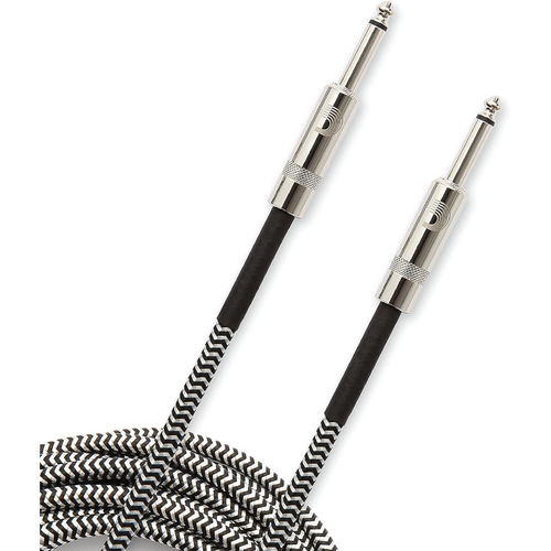 15FT Planet Waves Braided Instrument Cable Black-Grey