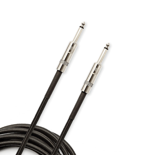 D'Addario 15 Ft Custom Series Braided Instrument Cable, Black