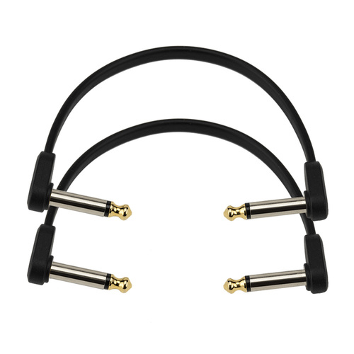D'Addario 6-inch Flat Right Angle Patch Cable 2-Pack