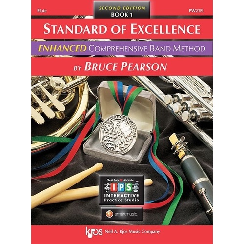 Standard of Excellence Book 1 Flute by Bruce Pearson, 48 pages, Neil A. Kjos Music Company, Enhanced Comprehensive Band Method