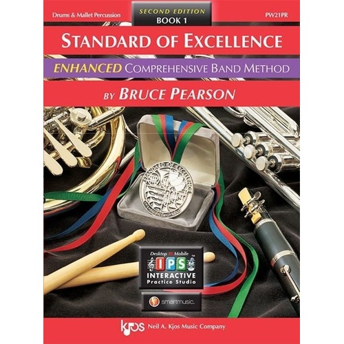 Standard of Excellence Book 1 Drums/Mallet Percussion by Bruce Pearson, 96 Pages, Neil A. Kjos Music Company
