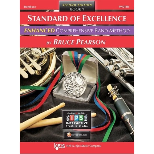 Standard of Excellence Book 1 Trombone by Bruce Pearson, 48 Pages, Neil A. Kjos Music Company, Comprehensive Band Method, Second Edition
