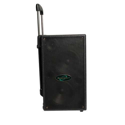 SoundArt PWA-100-D 100 Watt Rechargeable Wireless PA System with DVD Player and Dual-Channel Microphone