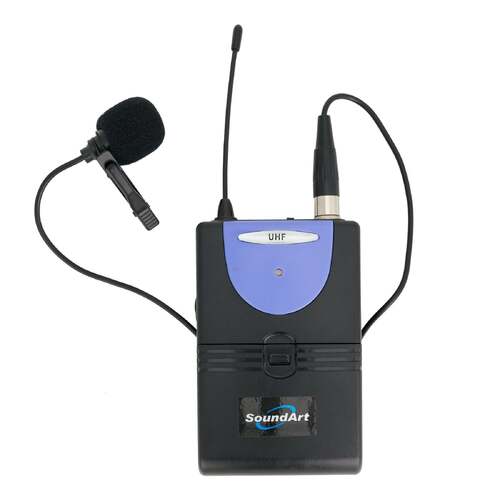 SoundArt PWA-BP UHF Bodypack Transmitter for Wireless PA System with Lapel Microphone