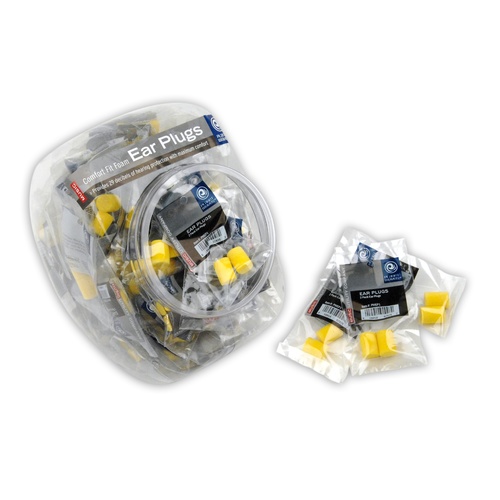 Planet Waves Comfort Fit Foam Ear Plugs, 100 Pair in Fishbowl Display