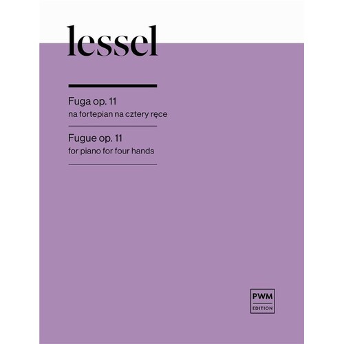 Lessel - Fugue Op 11 For Piano Duet Softcover Book (Piano)