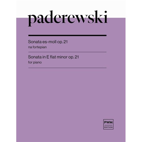 Paderewski - Sonata E Flat Minor Op 21 For Piano Softcover Book (Piano)