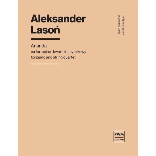 Lason - Ananda For Piano/String Quartet Sc/Pts Score/Parts (Piano|Viola|Cello|2 Violins)