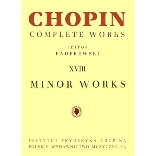 Minor Works Ed Paderewski Cw Xviii (Softcover Book)