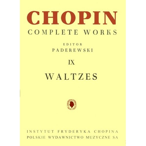 Chopin - Waltzes Ed Paderewski Cw Ix (Softcover Book)