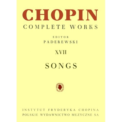 Songs Ed Paderewski Cw Xvii (Softcover Book)