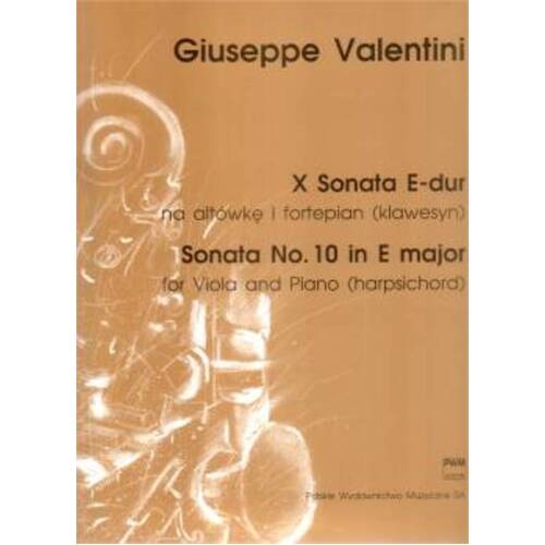 Sonata No 10 E Ed Rakowski Viola Piano (Softcover Book)