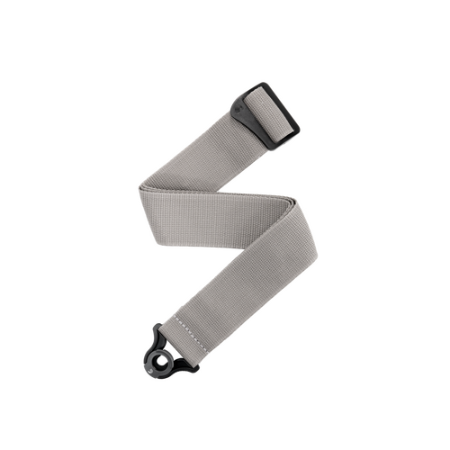 D'Addario Auto Lock Polypro Guitar Strap - Silver, 2" Width, 29"-53" Adjustable Length, Spring-Loaded Locking System