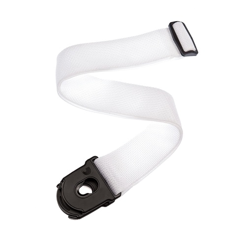Planet Waves Planet Lock Guitar Strap, Polypropylene, White