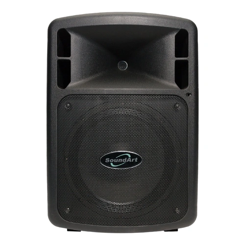 Soundart PXA-420 200W Portable PA System with Wireless Microphone, Rechargeable Battery, MP3 Playback, Trolley Handle, and Wheels