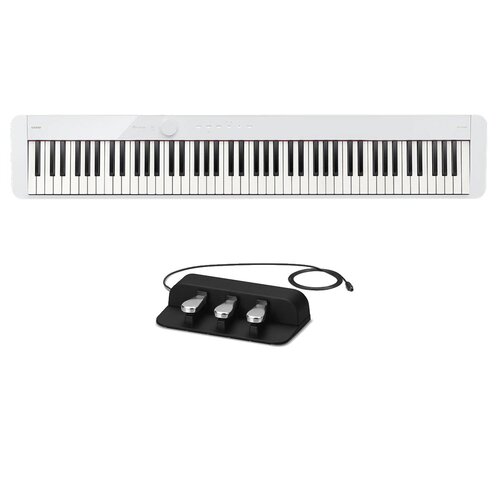 Casio Privia PX-S1100 Digital Piano White W/ SP34 Tri-Pedap