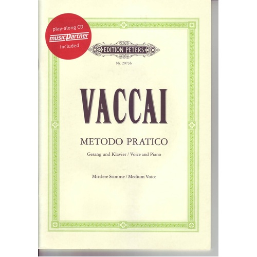 Vaccai Practical Method for Medium Voice with CD