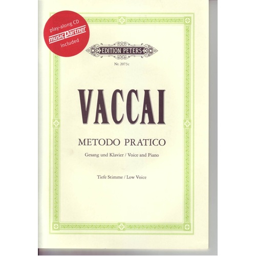 Vaccai Practical Method Low Voice BK/CD