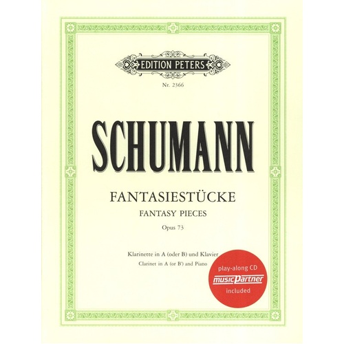 Fantasy Pieces Op. 73 Clarinet B Flat or A BK/CD by Robert Schumann