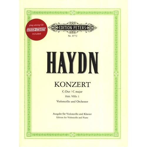 Concerto Hob. 7B No. 1 C Bk/Cd for Cello by Joseph Haydn, Edition Peters