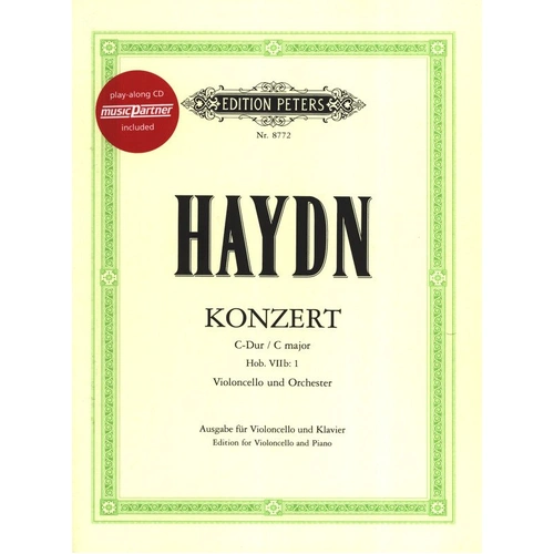 Concerto Hob. 7B No. 1 C for Cello Bk/Cd by Joseph Haydn, Edition Peters, 1 Page