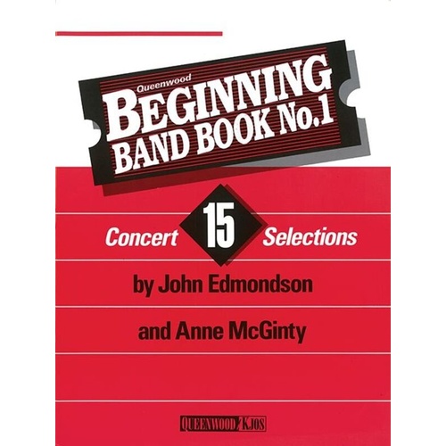 Beginning Band Book No 1 for Bass Clarinet by Queenwood, 16 Pages