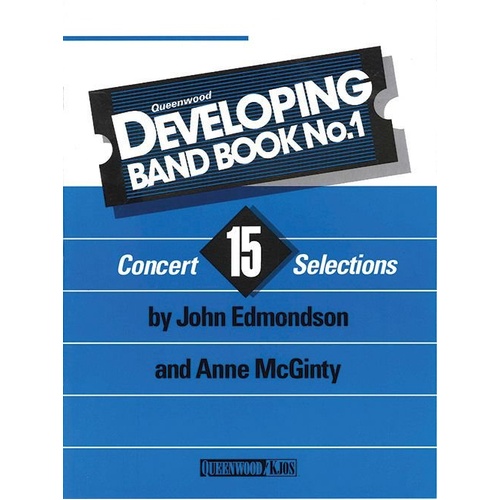 Developing Band Book No 1 - Baritone T.C. by Anne McGinty & John Edmondson, Publisher: Queenwood, 1 Page