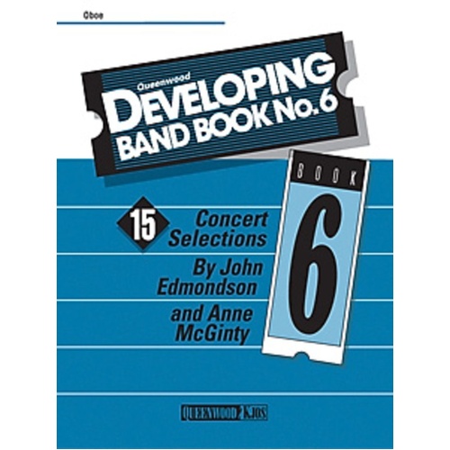 Developing Band Book No 6 for Oboe by Anne McGinty & John Edmondson, Publisher: Queenwood, 1 Page