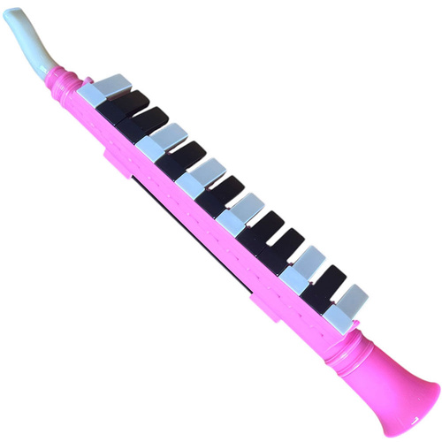 QM Musical Pink 13-Key Melodica with Black & White Keys