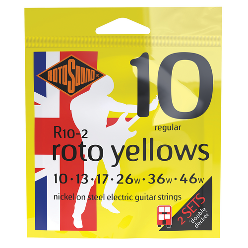 Rotosound R10 Roto Yellows Electric Strings 2 PK