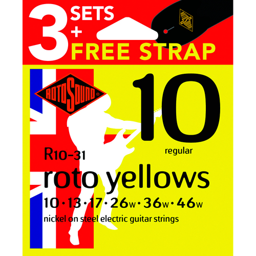 Rotosound R1031 Electric Value Pack Yellow 10's
