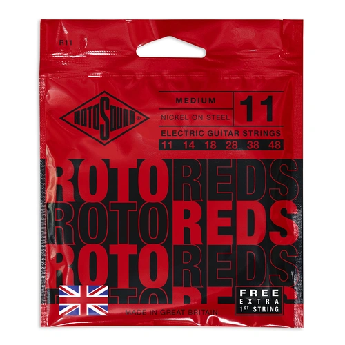 Rotosound Roto Reds Electric Guitar Strings Medium Set 11-48 [R11]