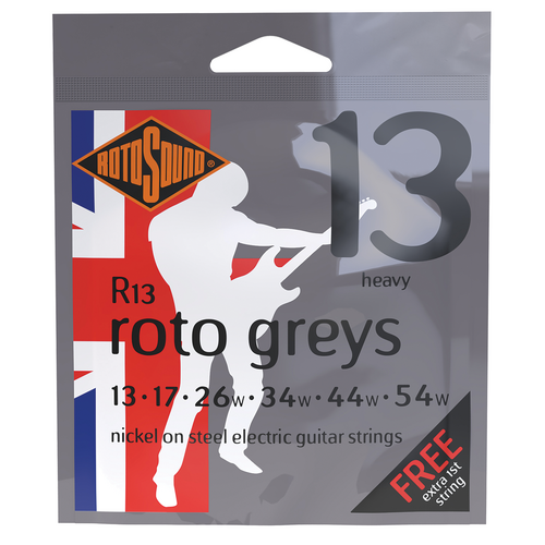 Rotosound Roto Greys Electric Guitar String Set 13-54 [R13]