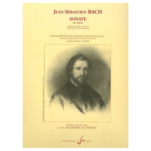 Sonata Part 2 for Piano Solo by Alkan and Bach, Arranged by Delaborde and Philipp, Published by Gerard Billaudot Editeur