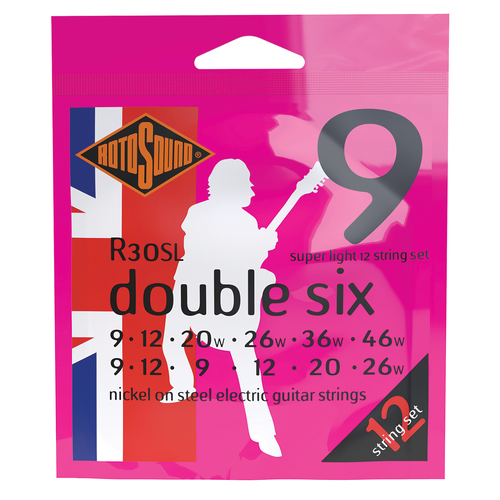 Rotosound Roto 12 String Electric Guitar Strings Super Light Gauge Set [R30SL]