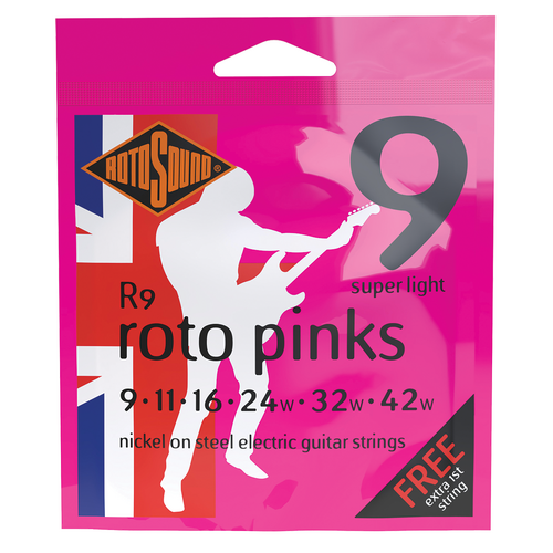 Rotosound R9 Roto Pinks Electric Set 9-42